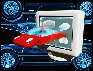 Computer-aided design of a car Computer-aided design of a car