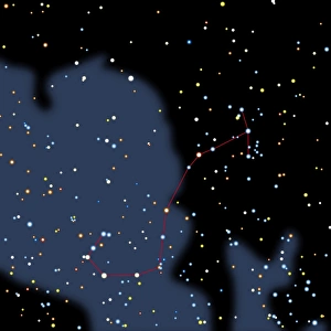 Computer artwork of the constellation of Scorpius Computer artwork of the constellation of Scorpius