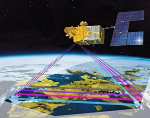 Computer artwork of the French Spot-4 satellite Computer artwork of the French Spot-4 satellite