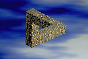 Images Dated 1997: Impossible Triangle Computer Art Print