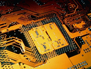 Computer artwork of personal computer motherboard Computer artwork of personal computer motherboard