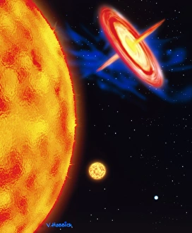Computer artwork of stages in a stars life Computer artwork of stages in a stars life