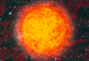 Solar System Science Prints: Computer artwork of the Sun