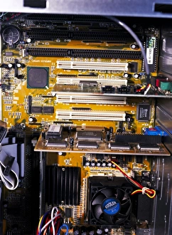 Circuit Board Components Prints: Computer interior