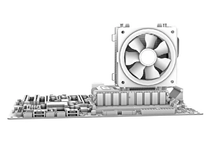 Personal Computer Hardware Prints: Computer motherboard, computer artwork