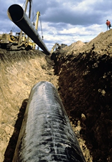 Constructing a gas pipeline, Russia Constructing a gas pipeline, Russia