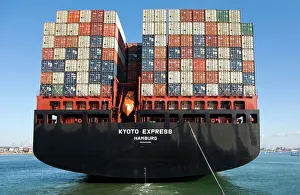 Container Ship Print - Kyoto Express at Southampton Container Port