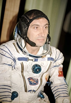 Prints of Cosmonaut Valery Polyakov, before the launch of the Soyuz TM6 mission to the Mir Space Station Images Dated 2008 May: Cosmonaut Valery Polyakov Print