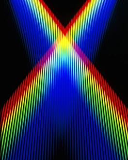 Crossing spectra of coloured light Crossing spectra of coloured light