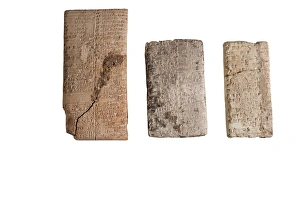 Prints of 3 Cuneiform clay tablets with economic text circa 2000 BCE Images Dated 2012 October: Cuneiform clay tablets print circa 2000 BCE