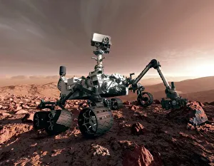 Curiosity rover, artwork Curiosity rover, artwork