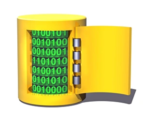 Data Protection Concept Prints: Data security