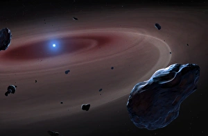 Stellar Evolution Stages Prints: Debris Disc Around a White Dwarf