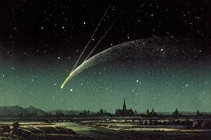 Historical Astronomy Prints: Donatis Comet, 1858