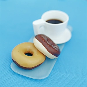 Pastry And Coffee Combo Prints: Doughnuts