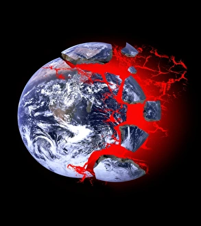Images Dated 17th June 2008: Earth Exploding Print