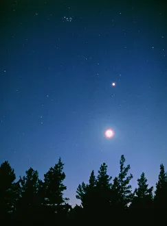 Earth view of the planet Venus with the Moon Earth view of the planet Venus with the Moon