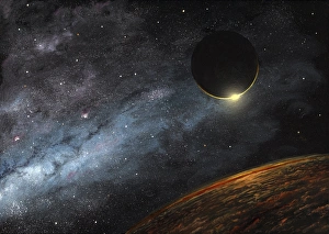 Eclipse over an Alien Planet Print