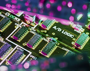 Electronic circuit board from a computer Electronic circuit board from a computer