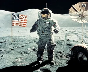 Eugene Cernan on Moon Apollo 17 Eugene Cernan on Moon Apollo 17