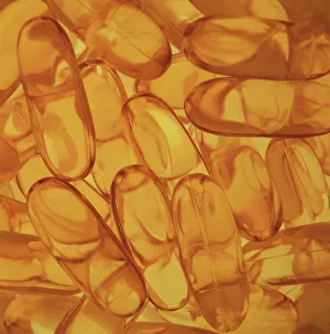 Alternative Medicine Prints: Evening Primrose Oil Capsules Print