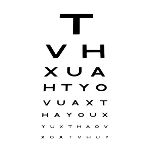 Eyesight Test Chart Print