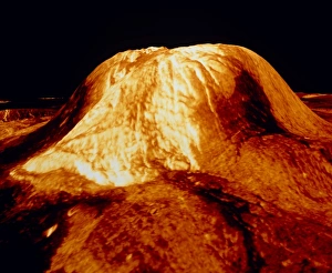 False-colour perspective view of Gula Mons, Venus False-colour perspective view of Gula Mons, Venus