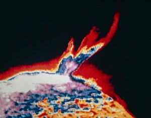 False-colour Skylab image of a solar prominence False-colour Skylab image of a solar prominence