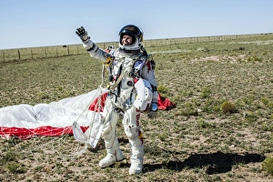 Images Dated 2014: Felix Baumgartner Freefall Print