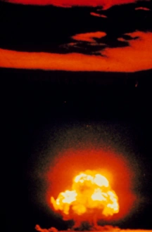 Fireball & cloud after 1st atomic bomb detonation Fireball & cloud after 1st atomic bomb detonation