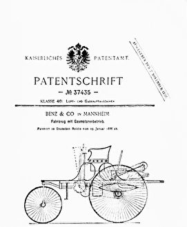 First page of Karl Benzs automobile patent First page of Karl Benzs automobile patent