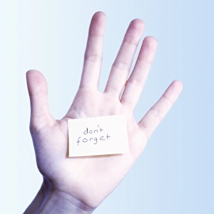 Memory Aid Image Prints: Forgetfulness, conceptual image