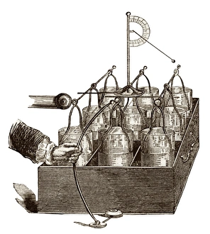 Images Dated 2011 January: Franklin's Electrostatic Battery Print