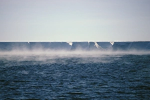 Frost smoke rising from the sea off Ross Ice Frost smoke rising from the sea off Ross Ice