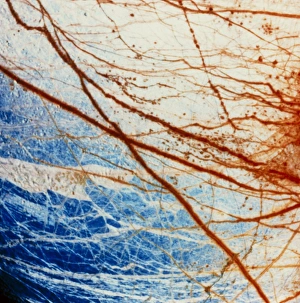 Galileo spacecraft image of Europas surface Galileo spacecraft image of Europas surface