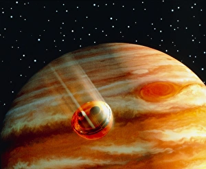Galileos Jupiter probe speeding toward the planet Galileos Jupiter probe speeding toward the planet