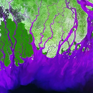 Asian Geography Map Prints: Ganges Delta