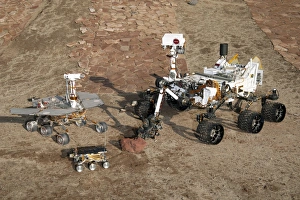 Mars Rover Prints: Three Generations of Mars Rovers Print