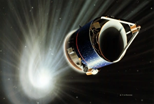 Giotto spacecraft at Halleys Comet Giotto spacecraft at Halleys Comet
