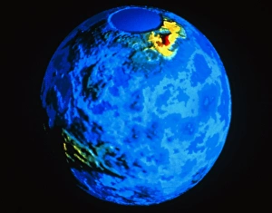 Venus Prints: Colour-coded topographic print of Venus' surface