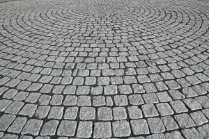 Graphics And Pattern Prints: Granite Paving Print in Circular Pattern