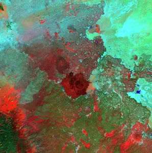 Geological Prints: Syrian Desert Satellite Image Print