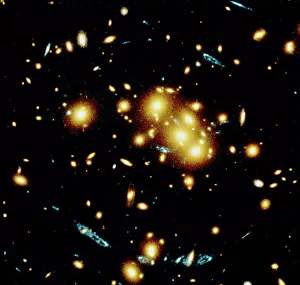 Gravitational lensing by a galactic cluster Gravitational lensing by a galactic cluster