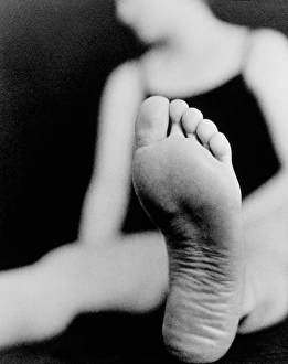 Healthy sole of the foot of a seated woma Healthy sole of the foot of a seated woma