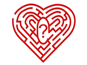 Computer Generated Heart Model Prints: Heart Maze, computer artwork