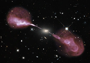 Hubble Space Telescope Photos Prints: Hercules A galactic jets, composite image