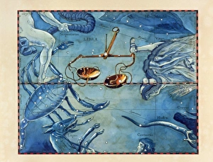 Historical artwork of the constellation of Libra Historical artwork of the constellation of Libra