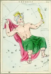Uranias Mirror Cards Prints: Cepheus constellation