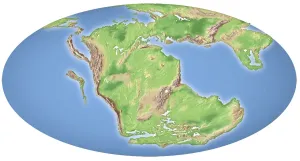 Continental Drift Print, 200 million years ago