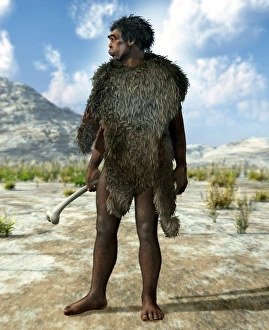 Ancient Human Evolution Prints: Homo erectus, artwork
